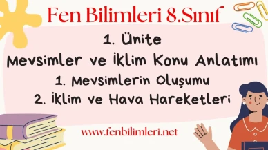 Fen Bilimleri 8. Sınıf 1 Ünite Konu Anlatımı Pdf