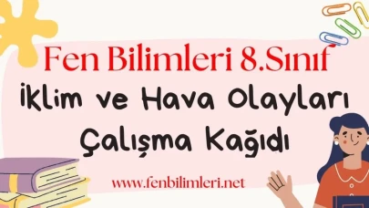 İklim Ve Hava Olayları Çalışma Kağıdı Pdf